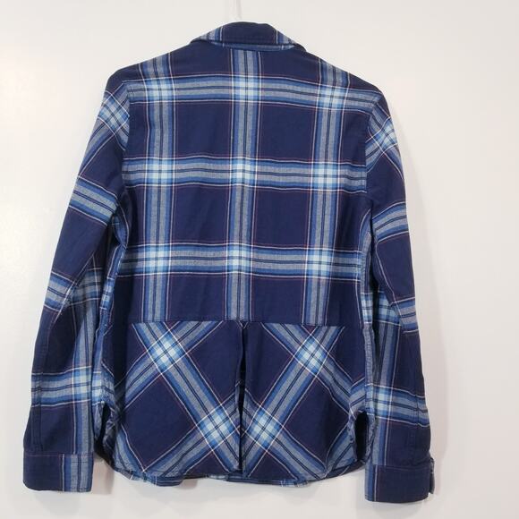 HAYES Plaid Button Front Shirt Long Sleeves Collared - Picture 3 of 12